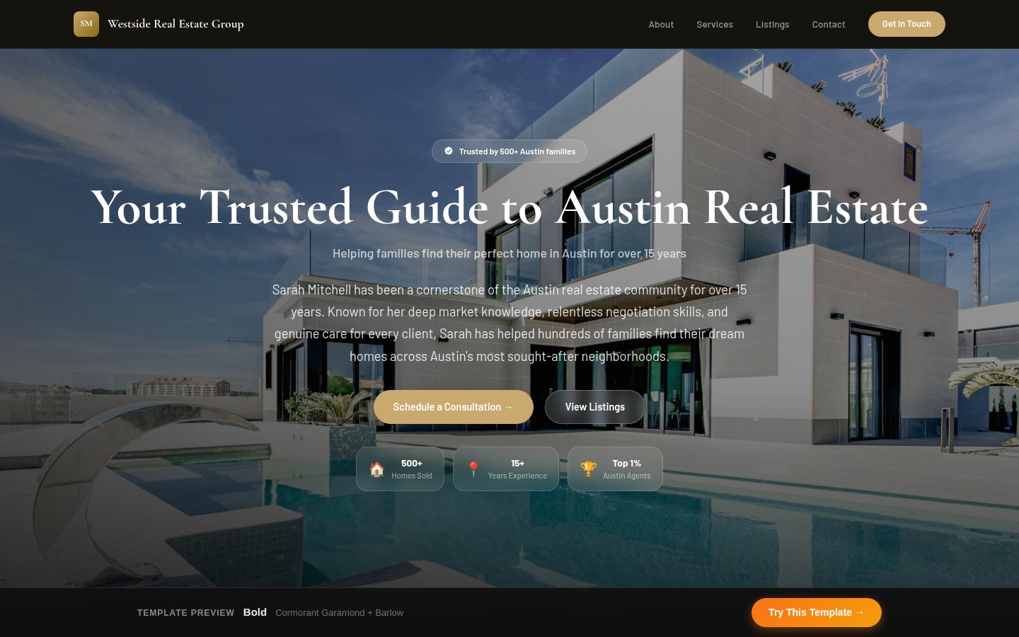 Bold template preview