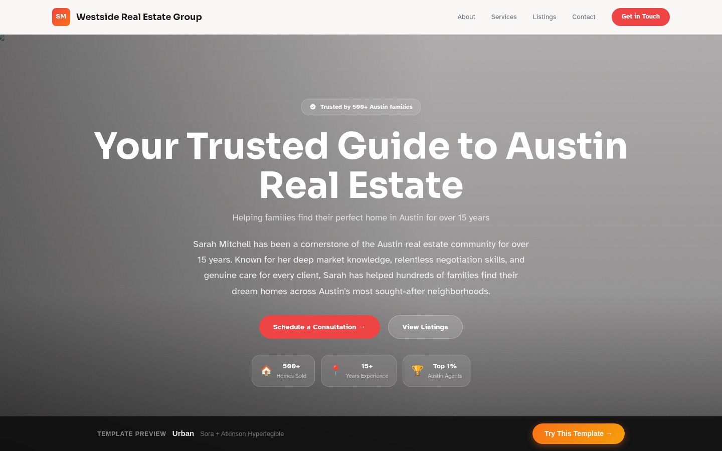 Urban template preview